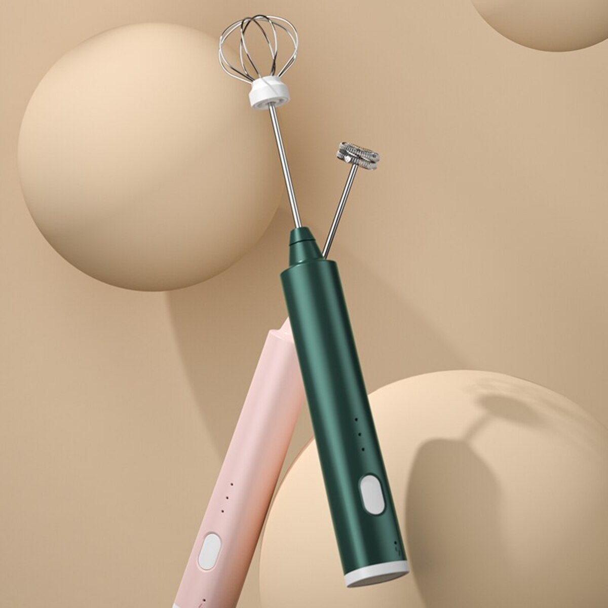 USB Rechargeable Handheld Egg Beater 3 Speeds Electric Milk Frother Foam Maker Mixer Coffee Drink Frothing Wand Foamer