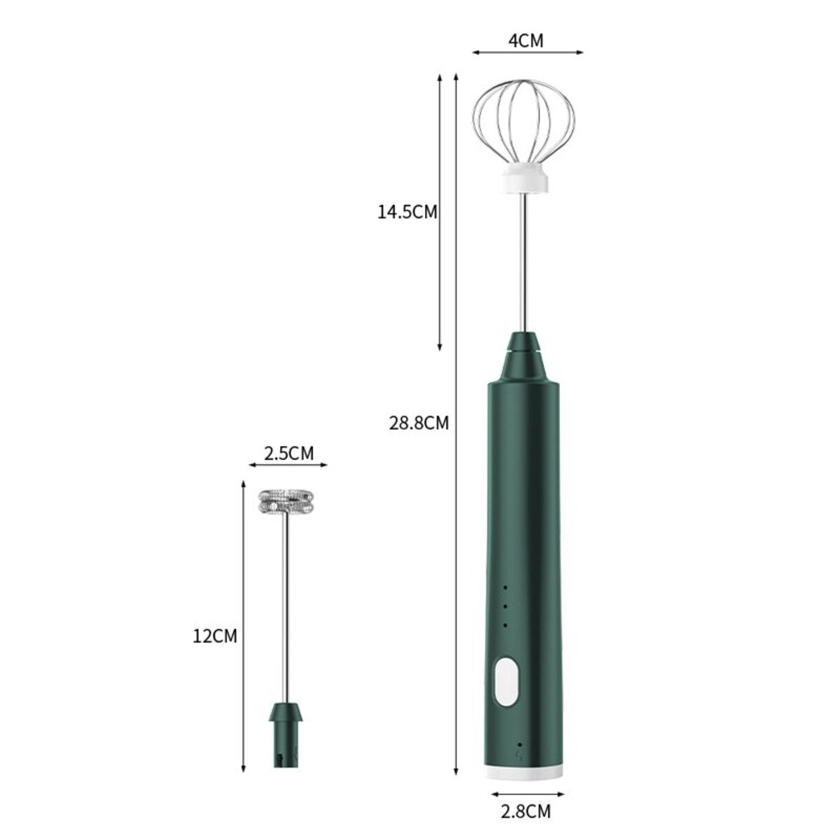 USB Rechargeable Handheld Egg Beater 3 Speeds Electric Milk Frother Foam Maker Mixer Coffee Drink Frothing Wand Foamer