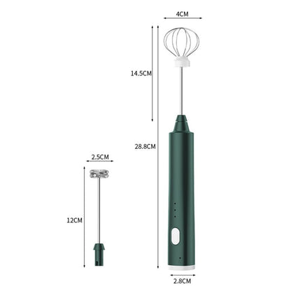 USB Rechargeable Handheld Egg Beater 3 Speeds Electric Milk Frother Foam Maker Mixer Coffee Drink Frothing Wand Foamer