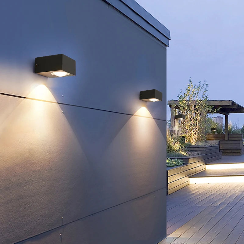 Dual Head Outdoor Wall Light