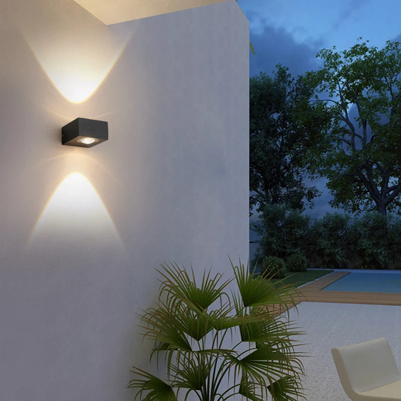 Dual Head Outdoor Wall Light