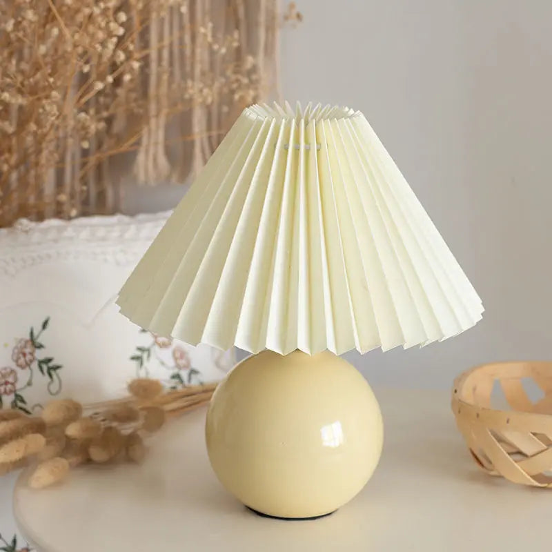 Pleated Ceramic Table Lamp