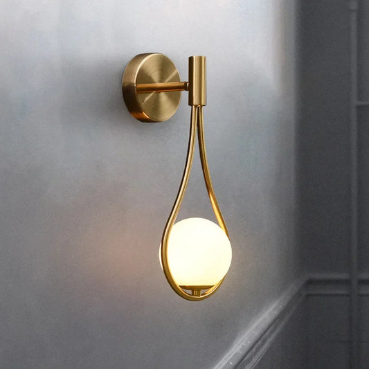 Modern Glass Ball Wall Sconce Light