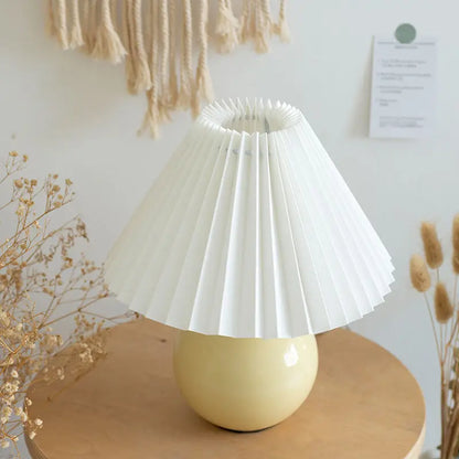 Pleated Ceramic Table Lamp