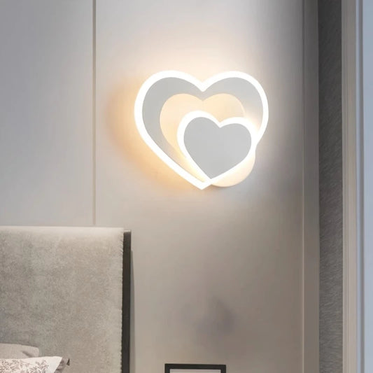 LED Heart Shaped Wall Lamp