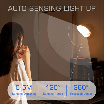 360 Rotated PIR Motion Sensor LED Night Light