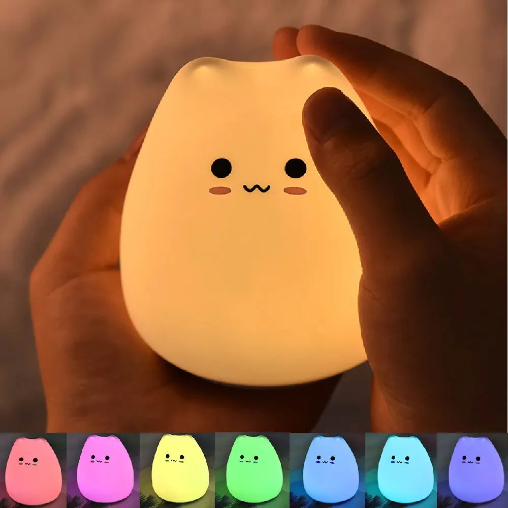 Colorful Cat Silicone Light